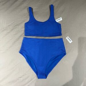 Old Navy Vibrant Blue Ribbed Bikini